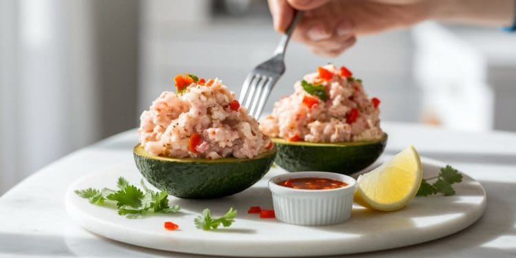 Avocado Stuffed with Crab Meat Recipe