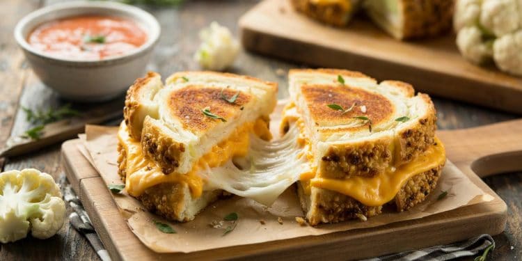 Cauliflower Crusted Grilled Cheese Recipe