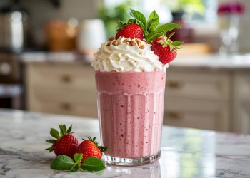 Creamy Keto-Strawberry Cheesecake Smoothie