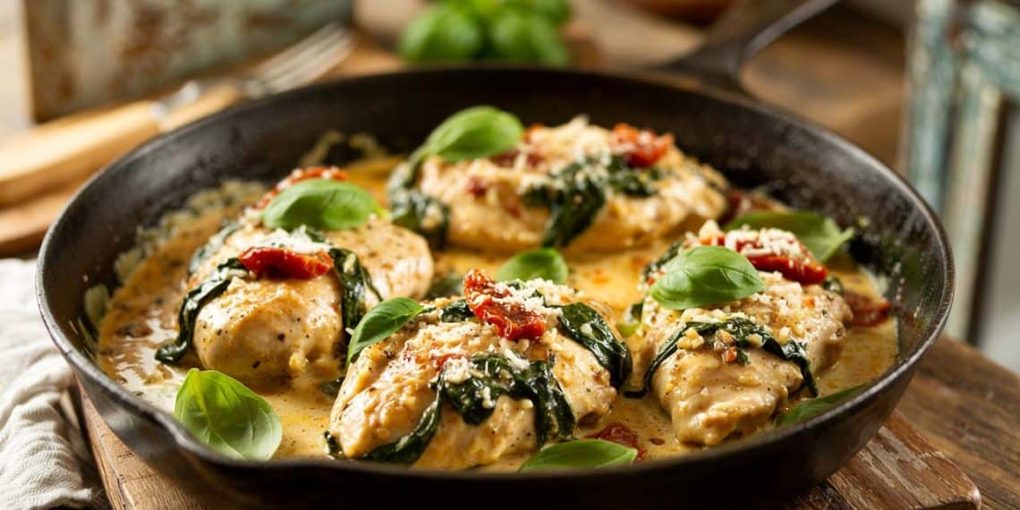 Creamy Tuscan Garlic-Chicken Keto Recipe