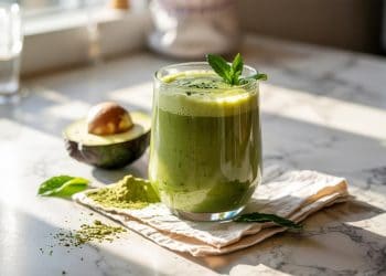 Keto Matcha Avocado-Coconut Milk Smoothie