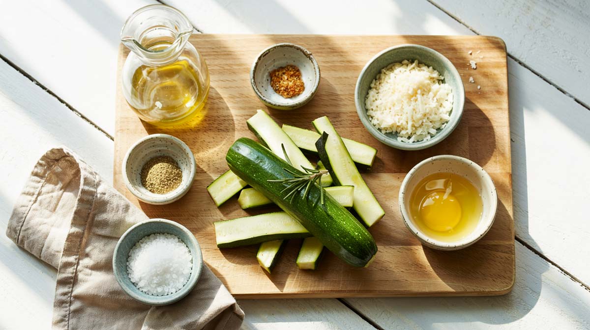 Parmesan Zucchini Fries Ingredients