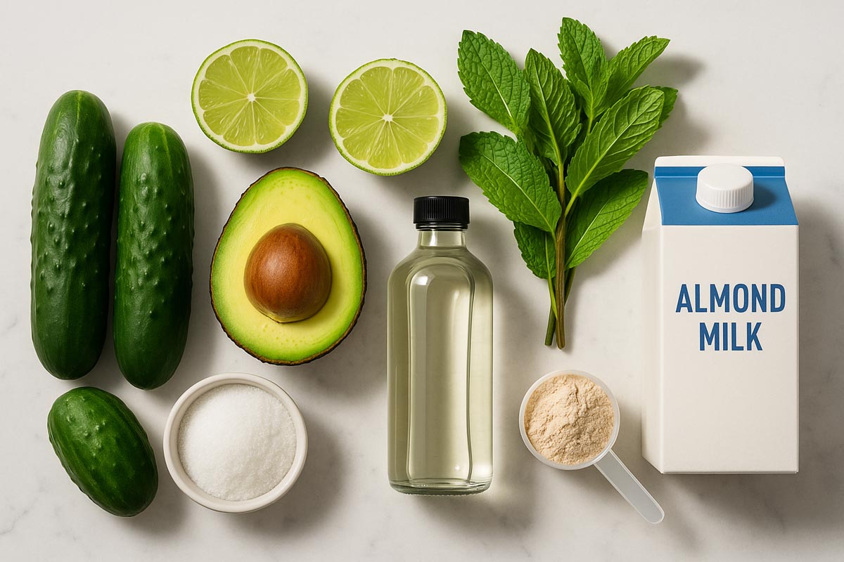 Refreshing Cucumber Lime Keto Smoothie-Recipe Ingredients