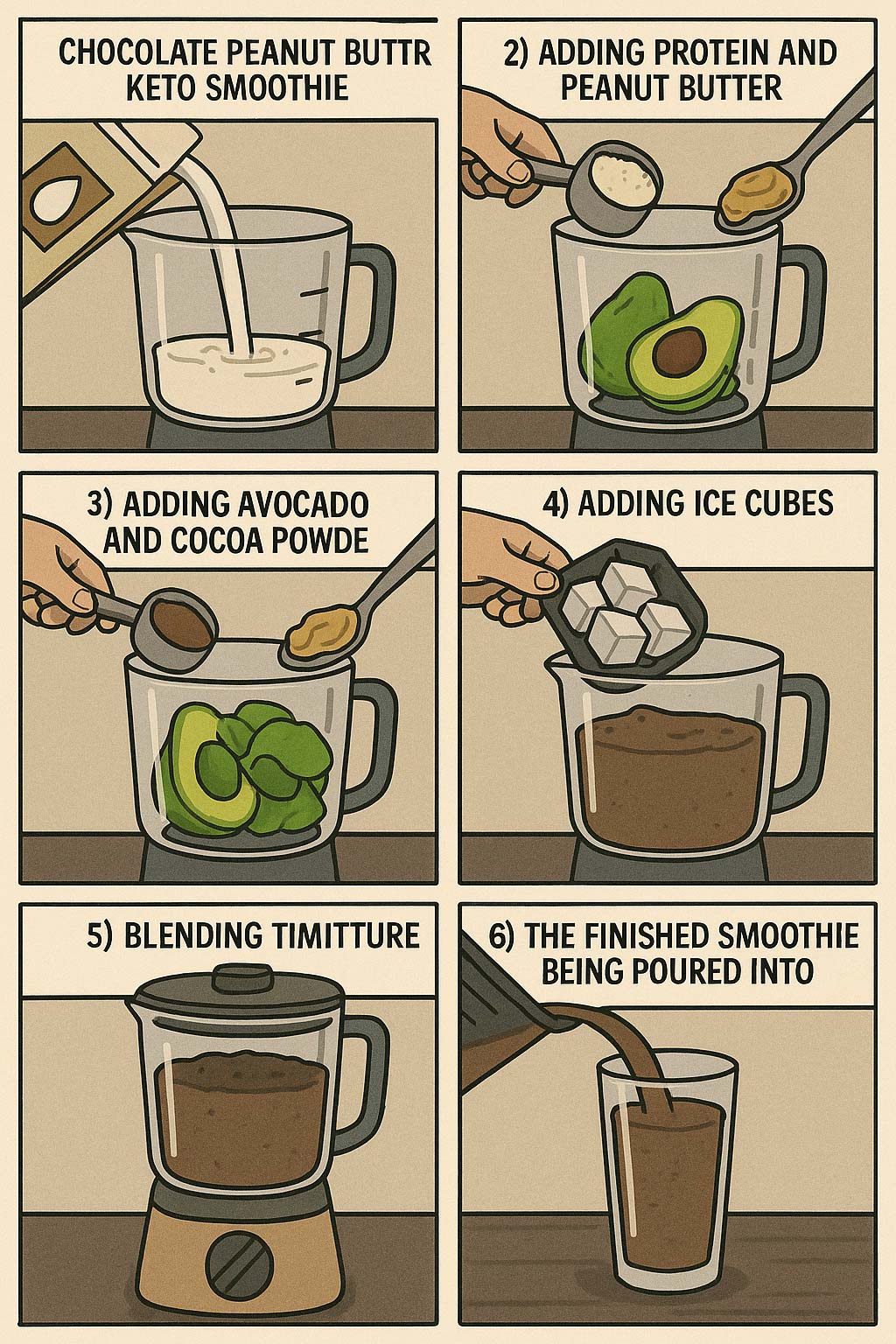 chocolate peanut butter keto smoothie