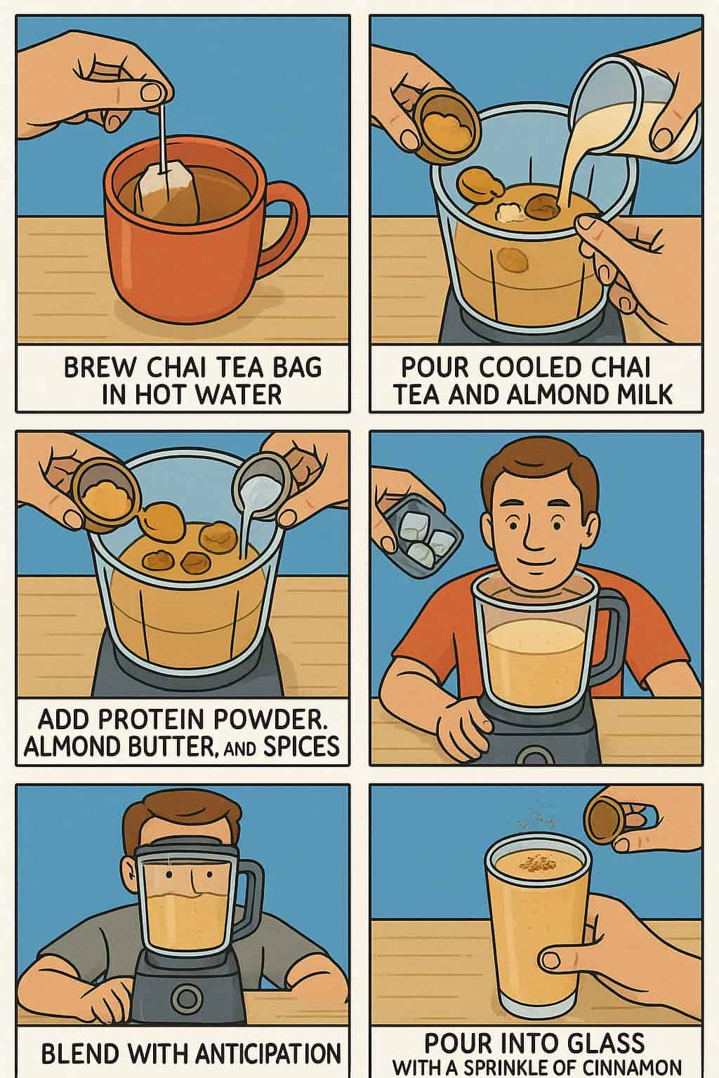 Keto Vanilla Chai Tea Smoothie Instructions