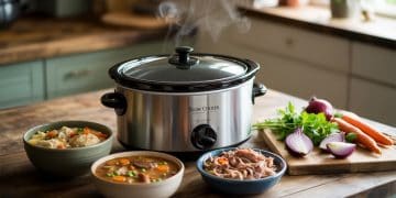 Collection of 31 easy slow cooker recipes including chicken and dumplings, beef stew, and pulled pork for busy weeknight dinners